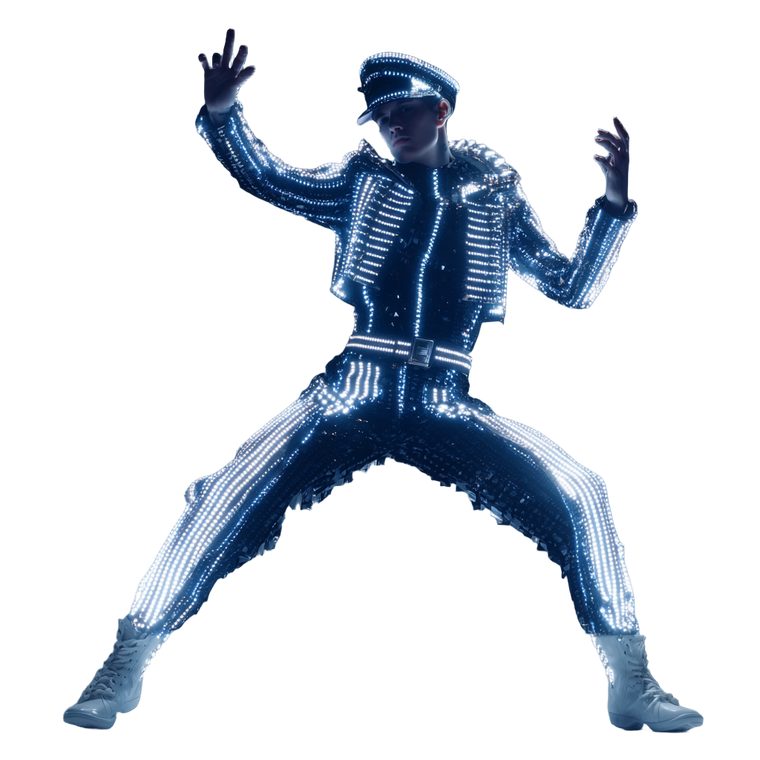 Futuristic Led Dancer Vinyl Car Decal Sticker – Waterproof & UV-Resistant 3.4133333333333336"