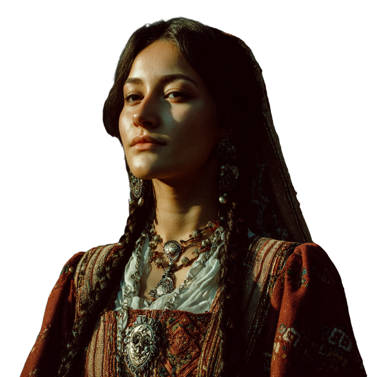 Azerbaijani Maiden Vinyl Car Decal Sticker – Waterproof & UV-Resistant 3.4133333333333336"