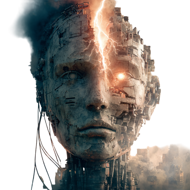 Dystopian Human Robot V2 Vinyl Car Decal Sticker – Waterproof & UV-Resistant 6.826666666666667"