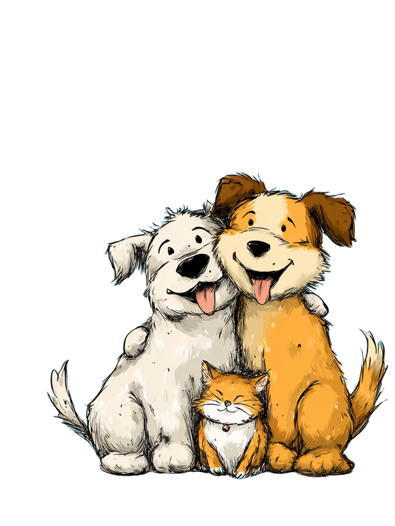 Happy Pets Playing V4 Vinyl Car Decal Sticker – Waterproof & UV-Resistant 4.1066666666666665"