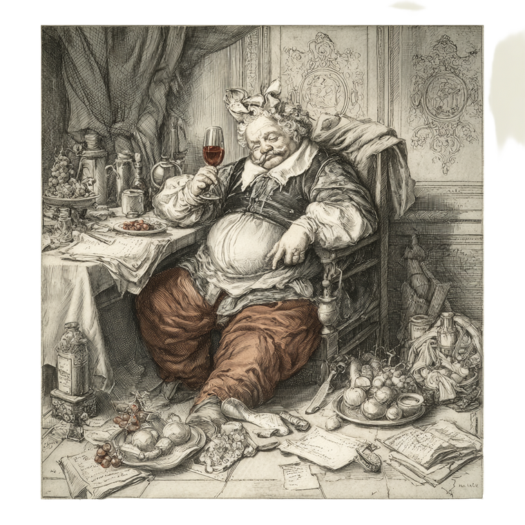 Gluttonous Nobleman Vinyl Car Decal Sticker – Waterproof & UV-Resistant 3.4133333333333336"
