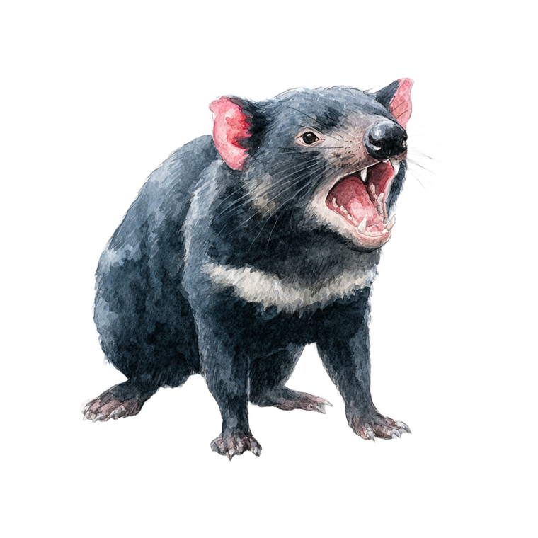 Tasmanian Devil Art Vinyl Car Decal Sticker – Waterproof & UV-Resistant 3.4133333333333336"