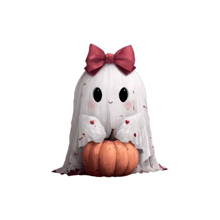 Cute Bloody Ghost Vinyl Car Decal Sticker – Waterproof & UV-Resistant 6.826666666666667"