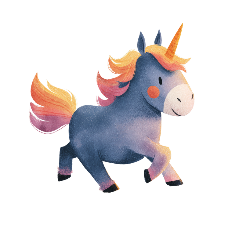 Cartoon Unicorn V12 Vinyl Car Decal Sticker – Waterproof & UV-Resistant 3.4133333333333336"