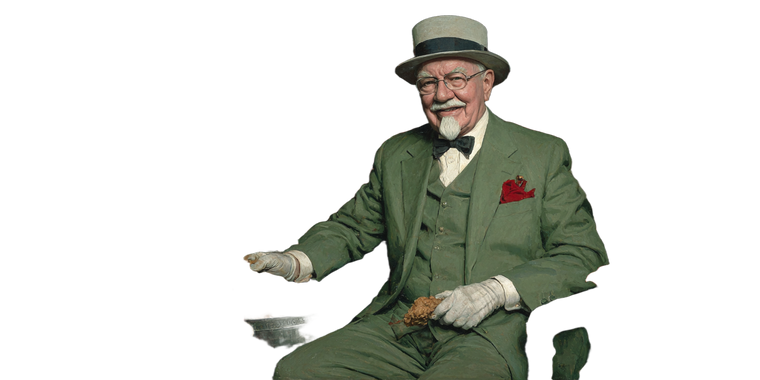 Colonel Sanders' Stand Vinyl Car Decal Sticker – Waterproof & UV-Resistant 5.12"