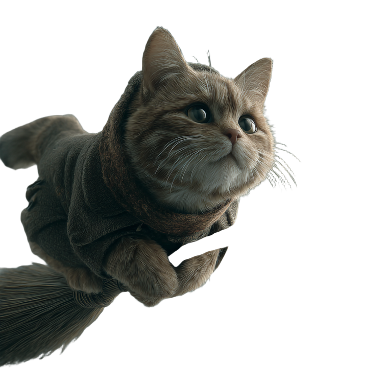 Flying Cat Wizard Vinyl Car Decal Sticker – Waterproof & UV-Resistant 3.4133333333333336"