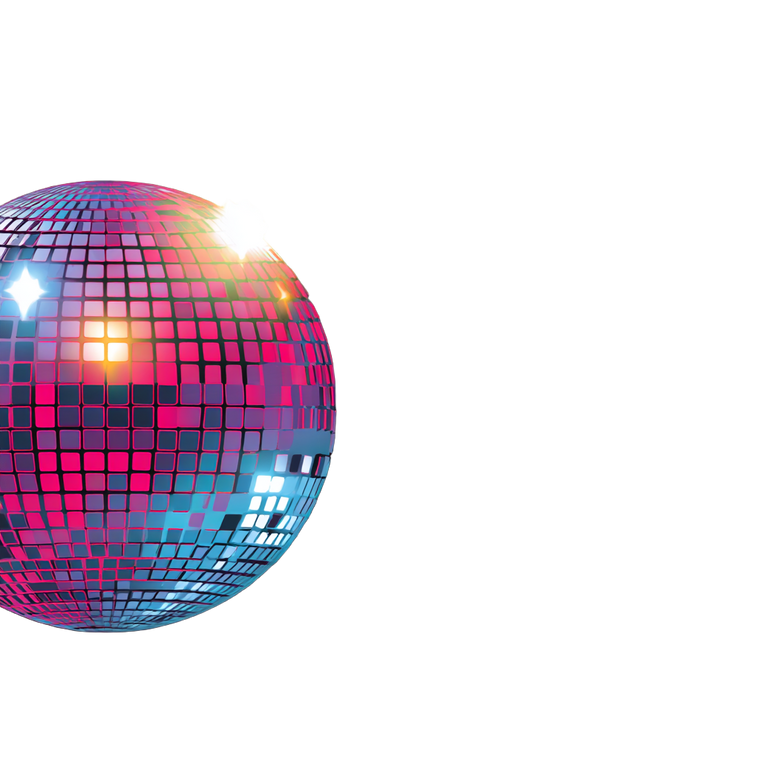 Disco Ball 80S Vinyl Car Decal Sticker – Waterproof & UV-Resistant 3.4133333333333336"