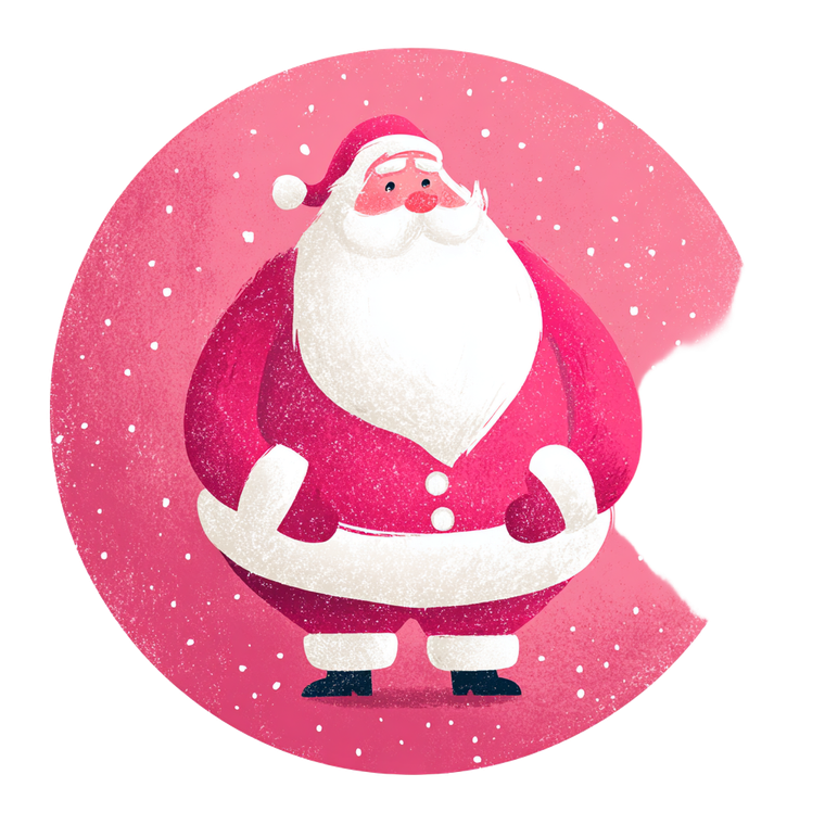 Pink Santa Claus V2 Vinyl Car Decal Sticker – Waterproof & UV-Resistant 6.826666666666667"