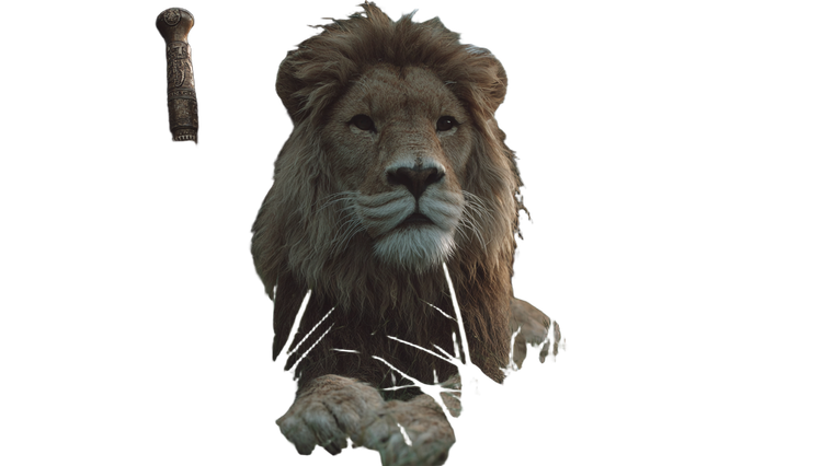 Lion With Sword Vinyl Car Decal Sticker – Waterproof & UV-Resistant 2.72"