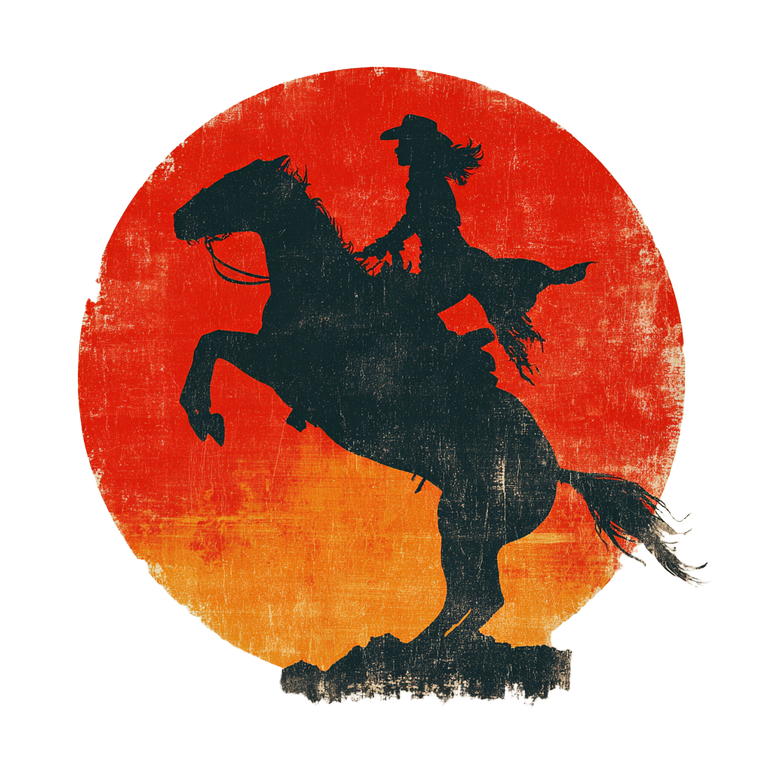 Vintage Cowgirl Silhouette Vinyl Car Decal Sticker – Waterproof & UV-Resistant 3.4133333333333336"