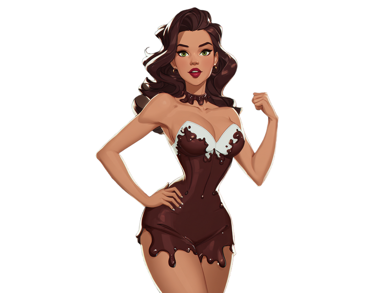 Confident Cartoon Woman V8 Vinyl Car Decal Sticker – Waterproof & UV-Resistant 6.1866666666666665"