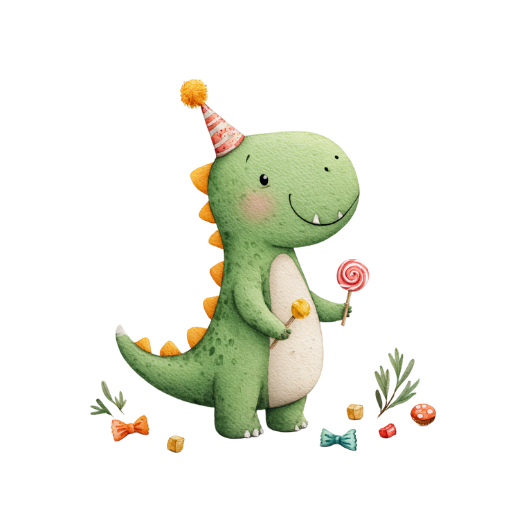 Dino Party Fun Vinyl Car Decal Sticker – Waterproof & UV-Resistant 6.826666666666667"