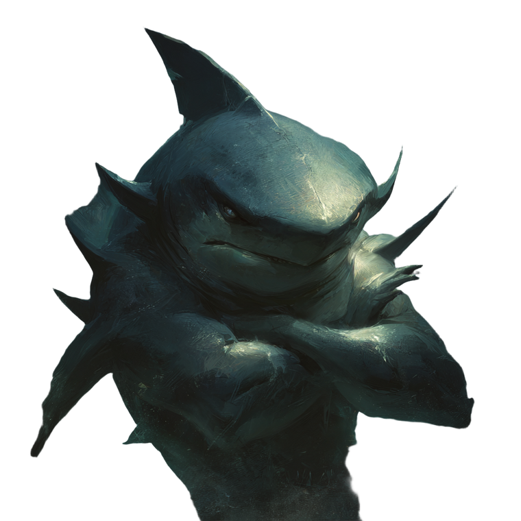 Evil Shark Creature Vinyl Car Decal Sticker – Waterproof & UV-Resistant 3.4133333333333336"