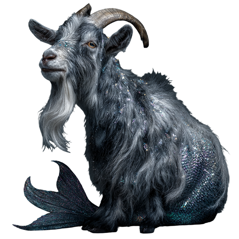 Sparkling Mermaid Goat Vinyl Car Decal Sticker – Waterproof & UV-Resistant 3.4133333333333336"