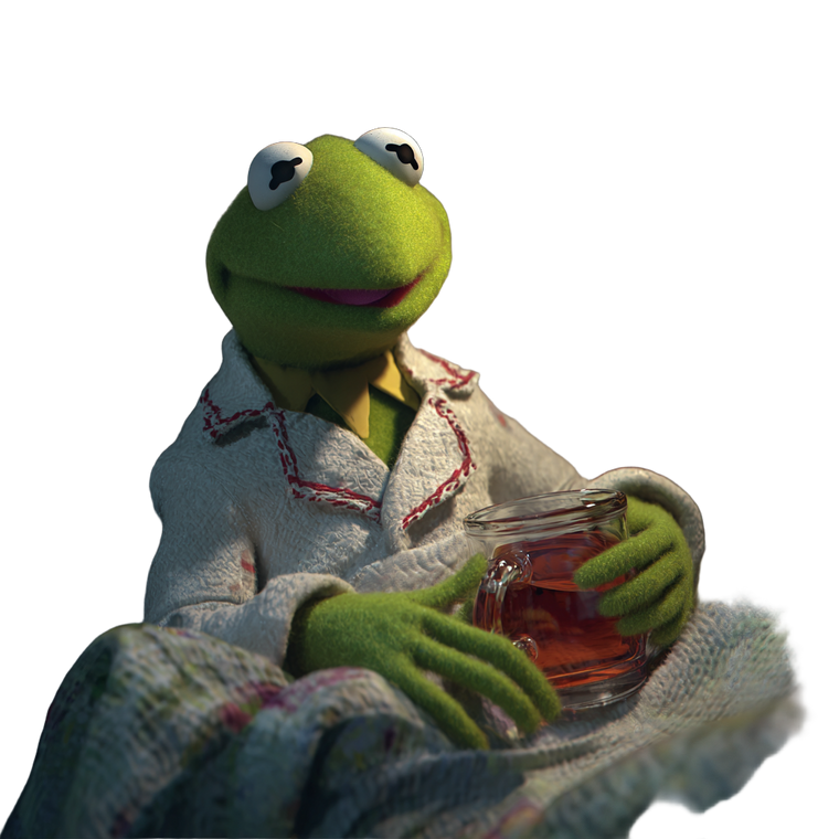 Kermit Sleeping Vinyl Car Decal Sticker – Waterproof & UV-Resistant 3.4133333333333336"