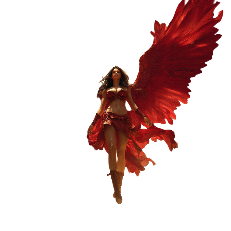 Mysterious Winged Woman V3 Vinyl Car Decal Sticker – Waterproof & UV-Resistant 6.826666666666667"