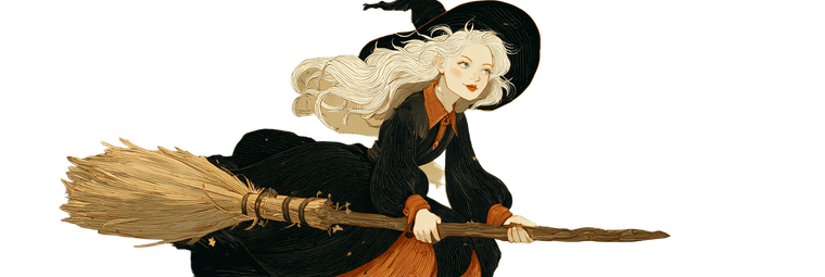 Witch On Broomstick V7 Vinyl Car Decal Sticker – Waterproof & UV-Resistant 2.1333333333333333"