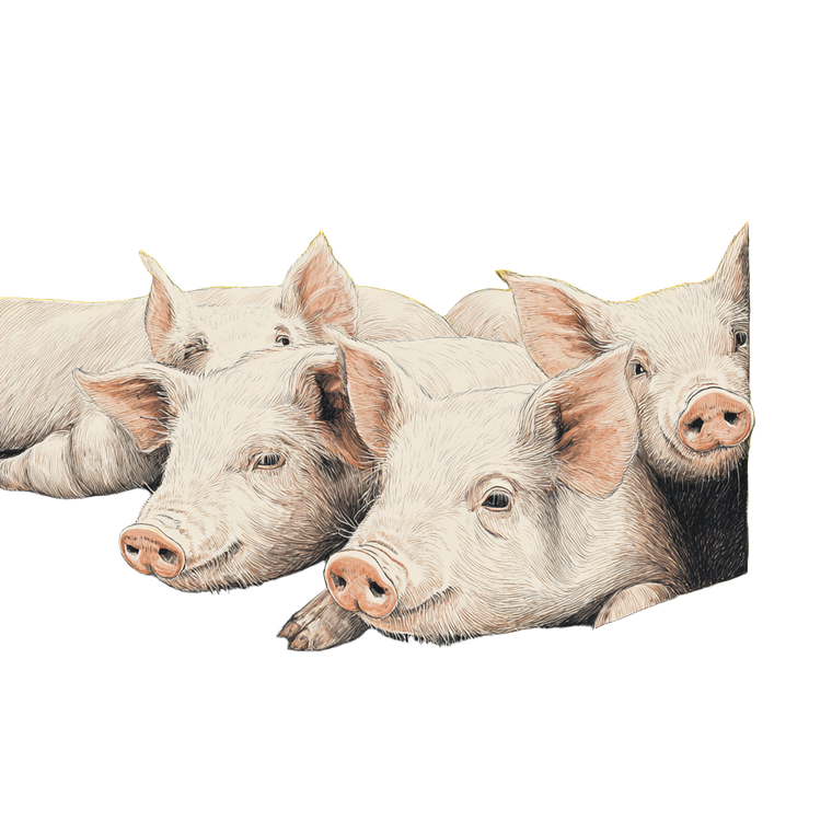Pigs In Housing Vinyl Car Decal Sticker – Waterproof & UV-Resistant 6.826666666666667"