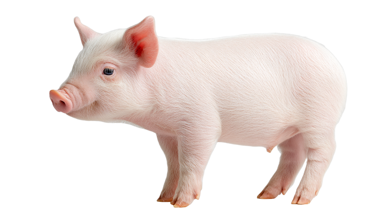Baby Pig Profile Vinyl Car Decal Sticker – Waterproof & UV-Resistant 5.4