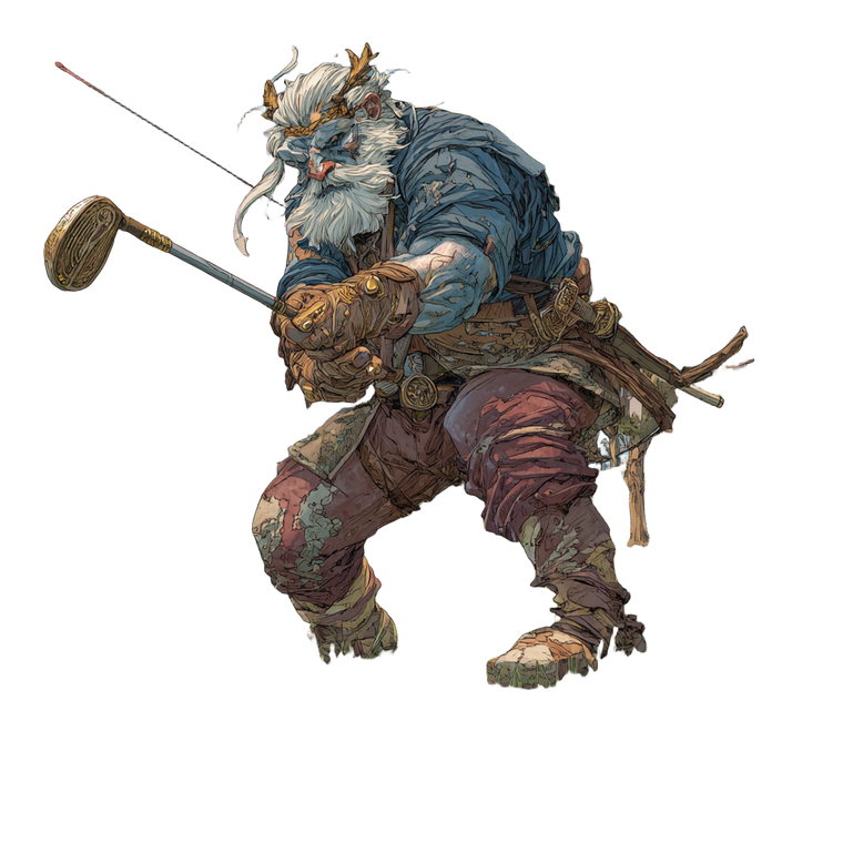 Barbarian Golfer Vinyl Car Decal Sticker – Waterproof & UV-Resistant 3.4133333333333336"