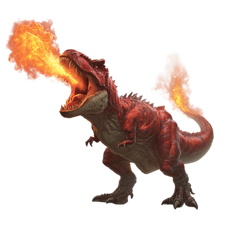 Fiery Tyrannosaurus Vinyl Car Decal Sticker – Waterproof & UV-Resistant 6.826666666666667"