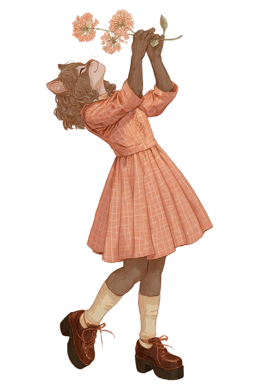 Anthro Cat Illustration Vinyl Car Decal Sticker – Waterproof & UV-Resistant 8.96"