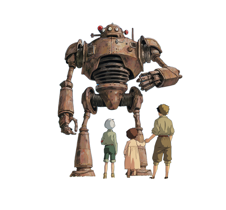 Ghibli Robot Scene Vinyl Car Decal Sticker – Waterproof & UV-Resistant 3.4133333333333336"