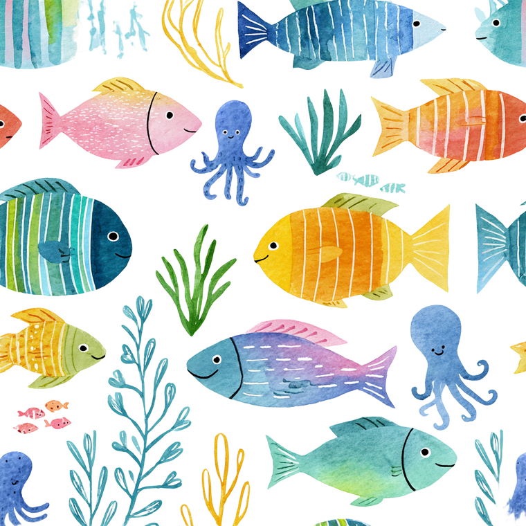 Colorful Ocean Fish Vinyl Car Decal Sticker – Waterproof & UV-Resistant 3.4133333333333336"