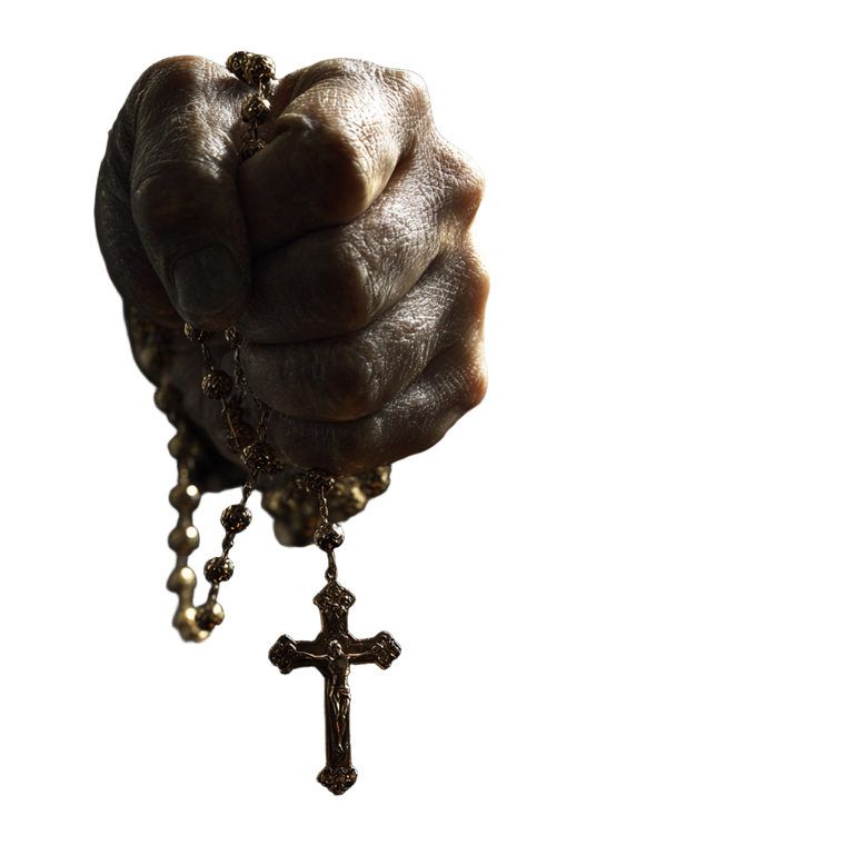 Fist Holding Rosary Vinyl Car Decal Sticker – Waterproof & UV-Resistant 6.826666666666667"
