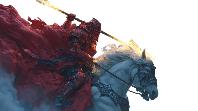 Headless Crimson Knight Vinyl Car Decal Sticker – Waterproof & UV-Resistant 2.72"