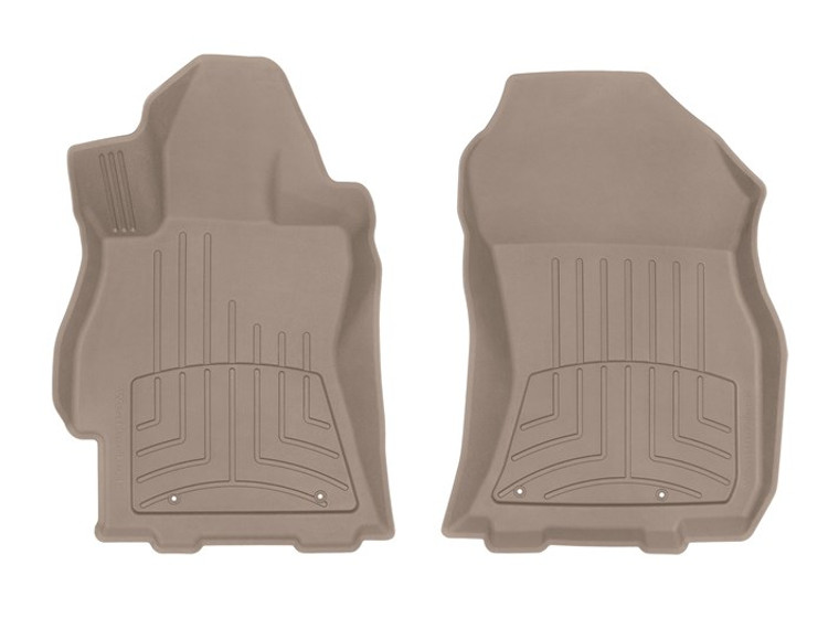 Ultimate Tan Floor Liner for 2015-2019 Subaru Legacy & Outback | Custom Fit, High-Walled Design, Anti-Skid Nibs and Texture, Weatherproof, Elegant 2 Piece Set