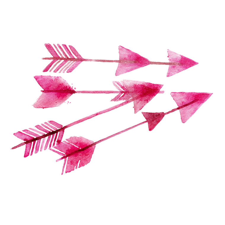 Pink Watercolor Arrows Vinyl Car Decal Sticker – Waterproof & UV-Resistant 3.4133333333333336"