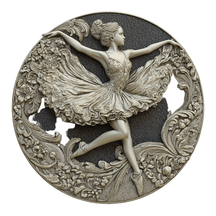 Dancer Coin Vinyl Car Decal Sticker – Waterproof & UV-Resistant 3.4133333333333336"