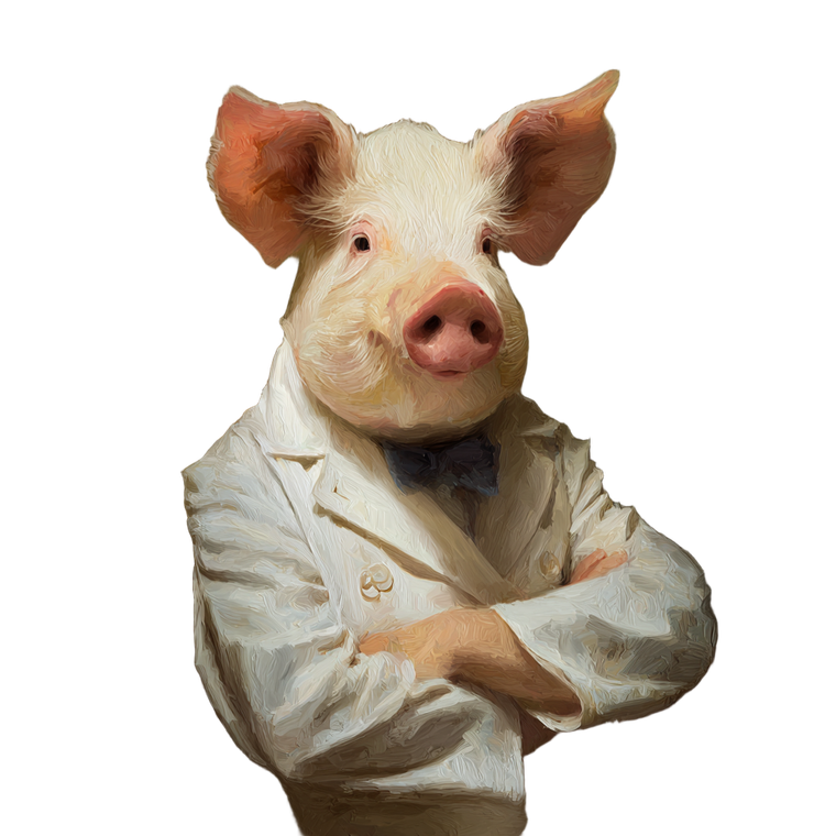 Realistic Swine Image Vinyl Car Decal Sticker – Waterproof & UV-Resistant 3.4133333333333336"
