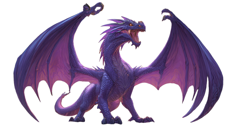 Violet Stage Dragon Vinyl Car Decal Sticker – Waterproof & UV-Resistant 2.72"