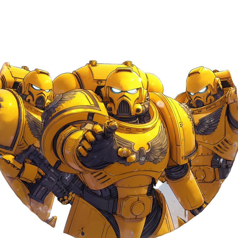 Yellow Space Marines V2 Vinyl Car Decal Sticker – Waterproof & UV-Resistant 6.826666666666667"