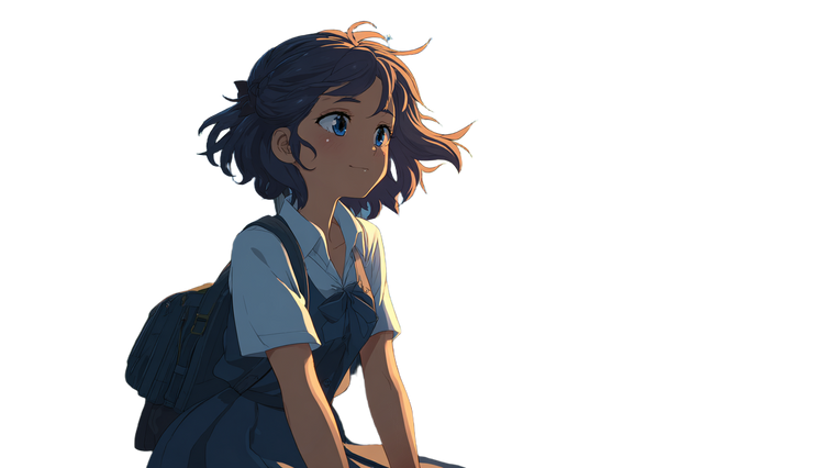 Anime Schoolgirl Gazing V2 Vinyl Car Decal Sticker – Waterproof & UV-Resistant 5.4