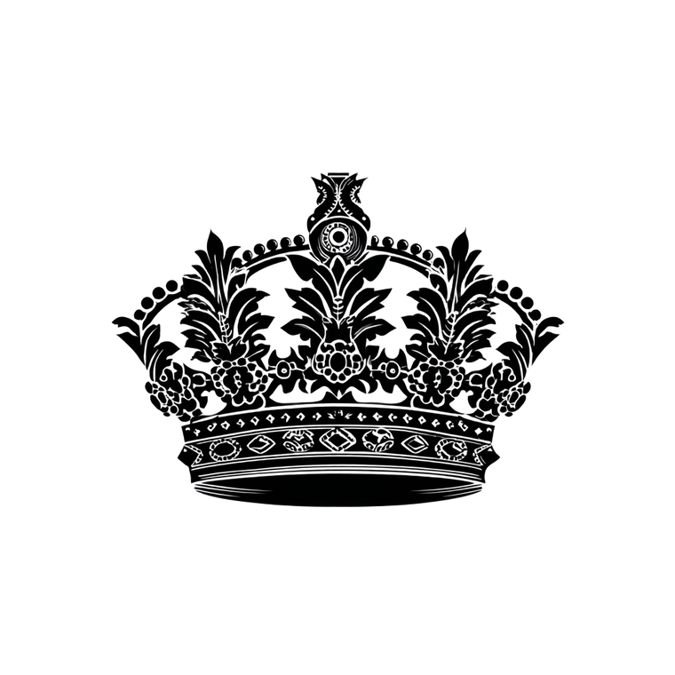 Royal Indian Crown Vinyl Car Decal Sticker – Waterproof & UV-Resistant 6.826666666666667"