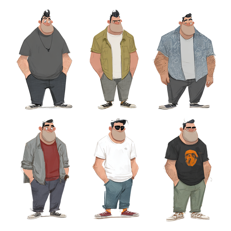 T-Shirt Characters Vinyl Car Decal Sticker – Waterproof & UV-Resistant 3.4133333333333336"