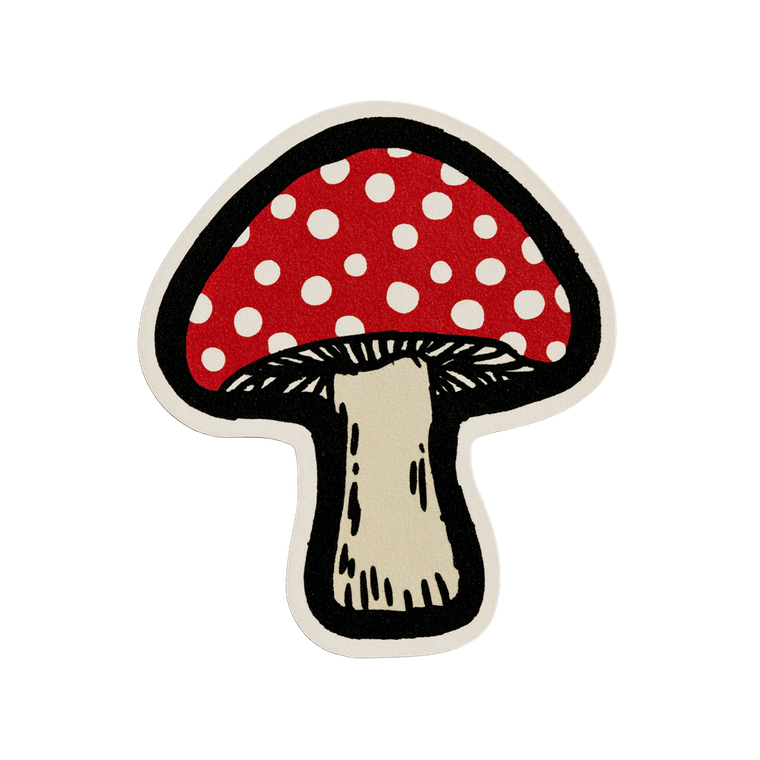 Polka Dot Mushroom V2 Vinyl Car Decal Sticker – Waterproof & UV-Resistant 3.4133333333333336"