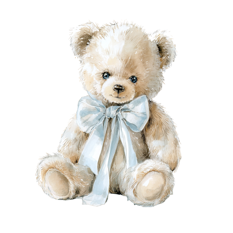 Baby Bear With Bow V2 Vinyl Car Decal Sticker – Waterproof & UV-Resistant 3.4133333333333336"