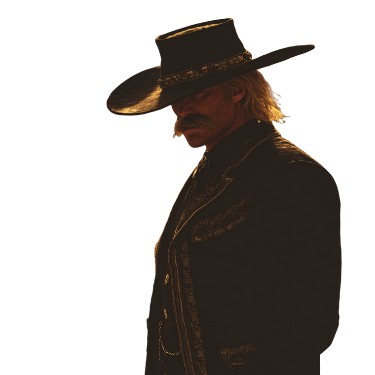 Handsome Gunslinger Vinyl Car Decal Sticker – Waterproof & UV-Resistant 3.4133333333333336"