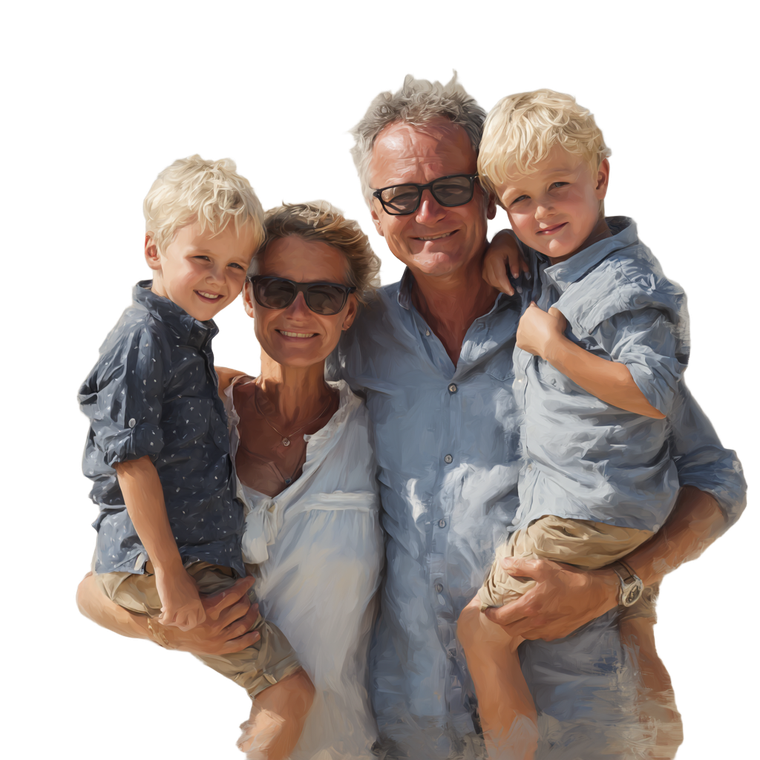 Happy Family Outing V14 Vinyl Car Decal Sticker – Waterproof & UV-Resistant 6.826666666666667"