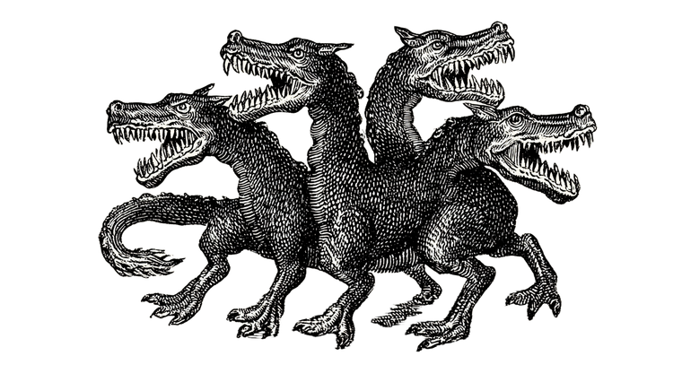 Four-Headed Hydra V2 Vinyl Car Decal Sticker – Waterproof & UV-Resistant 5.4
