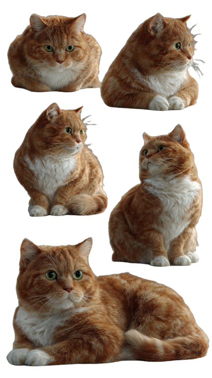 Charming Ginger Tabby Vinyl Car Decal Sticker – Waterproof & UV-Resistant 9.706666666666667"