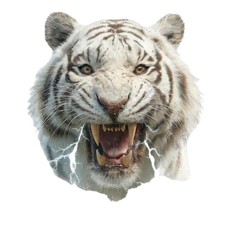 Fierce White Tiger V9 Vinyl Car Decal Sticker – Waterproof & UV-Resistant 3.4133333333333336"