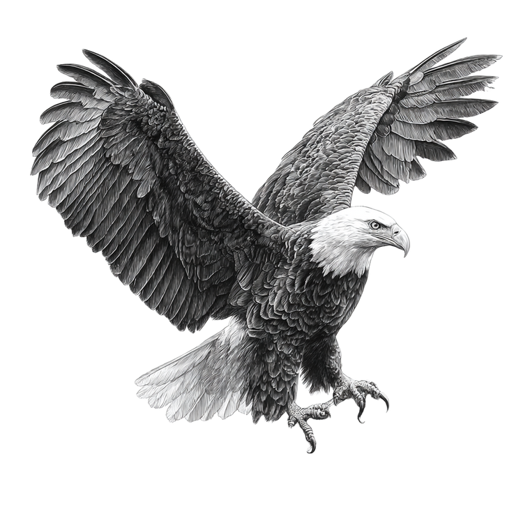 Eagle In Flight V11 Vinyl Car Decal Sticker – Waterproof & UV-Resistant 3.4133333333333336"