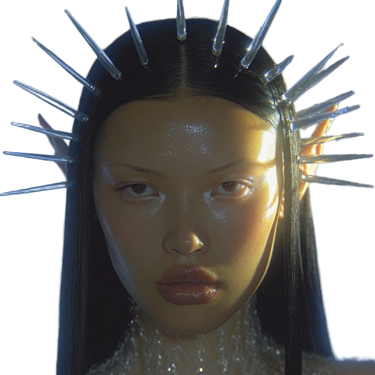 Alien Woman Portrait V14 Vinyl Car Decal Sticker – Waterproof & UV-Resistant 6.826666666666667"