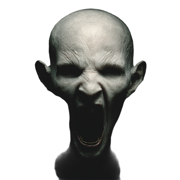 Screaming Horror Head Vinyl Car Decal Sticker – Waterproof & UV-Resistant 3.4133333333333336"