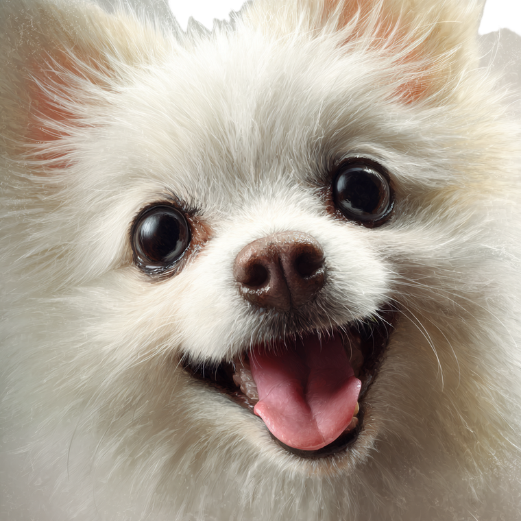 Joyful Fluffy Dog V3 Vinyl Car Decal Sticker – Waterproof & UV-Resistant 6.826666666666667"